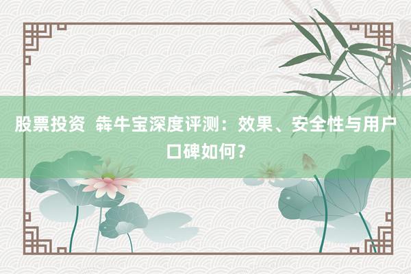 股票投资  犇牛宝深度评测：效果、安全性与用户口碑如何？