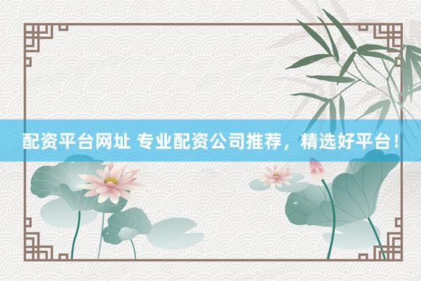 配资平台网址 专业配资公司推荐，精选好平台！