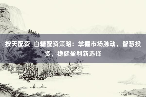 按天配资  白糖配资策略：掌握市场脉动，智慧投资，稳健盈利新选择