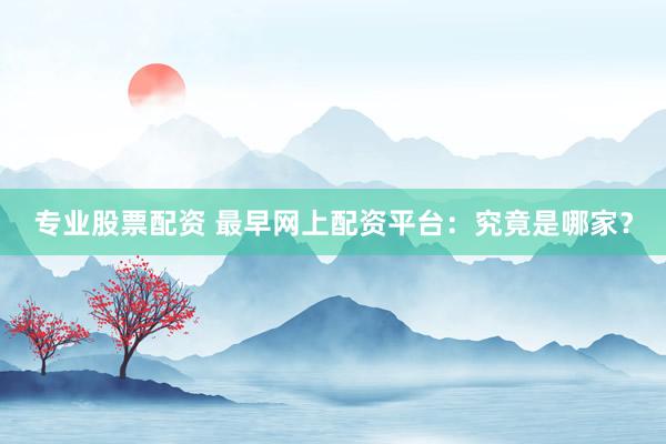 专业股票配资 最早网上配资平台：究竟是哪家？