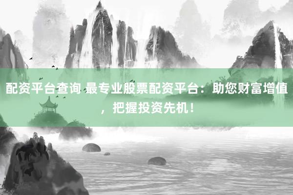 配资平台查询 最专业股票配资平台：助您财富增值，把握投资先机！